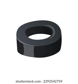 Fast food ingredient cut slice black olive, salad piece. Street takeaway cafe, cooking, junk food. King size, classic american traditional cartoon snacks meals. Vector for banner, poster, menu, flyer