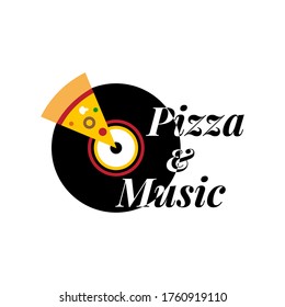 Fast Food Italian Restaurant Music Vinyl LP Pizza Logo