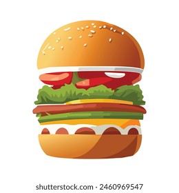 Fast food items, beef burger