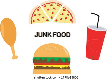 Fast Food Junk Food Set Vector