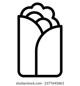 fast food kebab object vector icon
