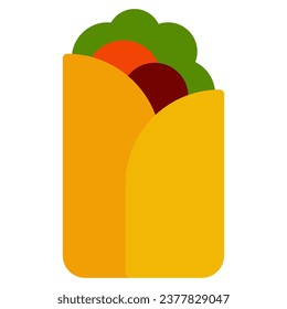 fast food kebab object vector  icon