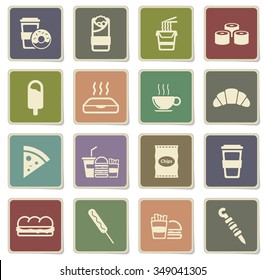 Fast food label icons for web