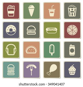 Fast food label icons for web