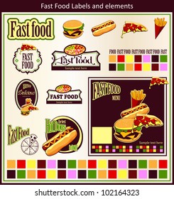 Fast Food Labels and elements