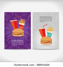 Fast food leaflet design