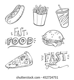 fast food, light background
