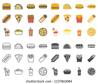 Fast food line icon