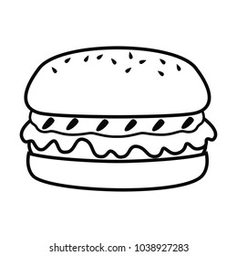 fast food line simle icon