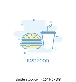 Fast food line trendy icon. Simple line, colored illustration. Fast food symbol flat design from USA set. Can be used for UI/UX