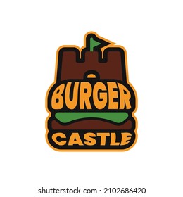 Fast Food Logo Design, Burger Logo Vector Illustration