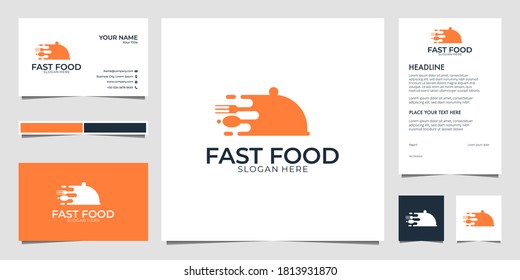 fast food logo design and business card