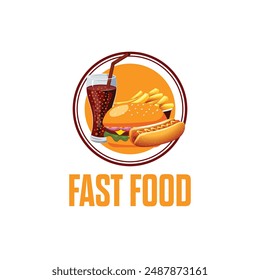 Fast food logo design, cafe logo design