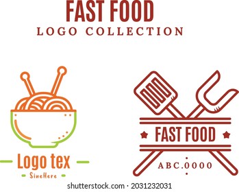 Fast Food Logo Design Collection Template