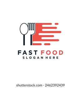 Fast food logo design with creative unique style Premium Vector