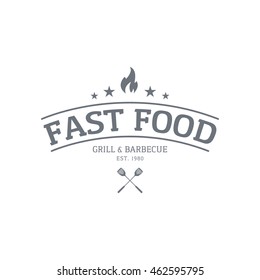 Fast Food Logo Design - Grill Food Restaurant Branding