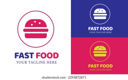 Fast Food Logo Design Template, Suitable For Restaurant Or Street Food Logo