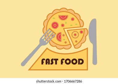 fast food logo design vector template