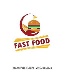 fast food logo design vector