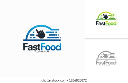 Fast Food logo designs concept vector, Fast Delivery Food logo template vector