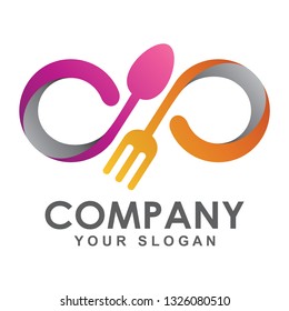 fast food logo infinity - Vector