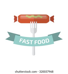 Fast food logo.  Junk  food logo.