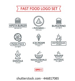 Fast Food Logo Set