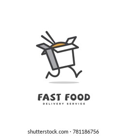 Fast food logo template design on a white background. Vector illustration.