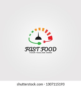 Fast Food logo template, vector logo for restaurant  business identity, culinary symbol or icon , organic,  illustration -vector