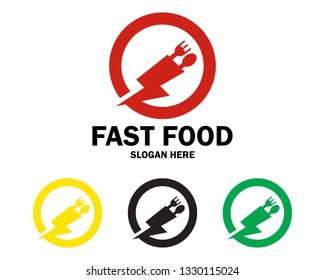 Fast Food logo Template. Vector illustration.
