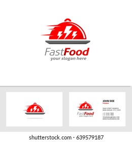 fast food logo template vector