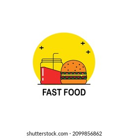 Fast Food logo vector illustration. 