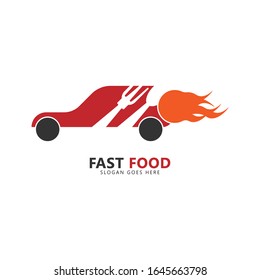 Logotipo de comida rápida. Logotipo vectorial aislado en fondo blanco. Apropiado para el logotipo de restaurante o para el negocio.  Ilustración vectorial
