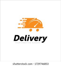 Plantilla de vectores con logotipo de comida rápida, inspiración de vectores con logotipo de entrega