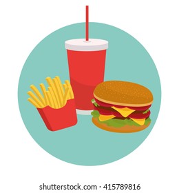 Fast food meal illustration
