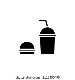 Fast food, Meal Solid Icon Design Concept. Suitable for Any Purposes