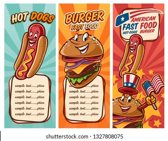 fast food menu