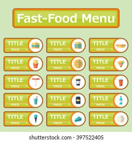 Fast food menu