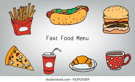 Fast food menu