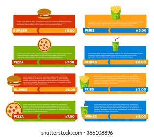 Fast Food Menu Banners