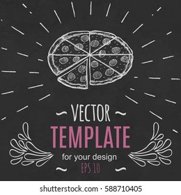 Fast food menu design template hand drawn vector. Illustration