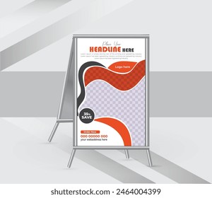 fast food menu a frame signs template design