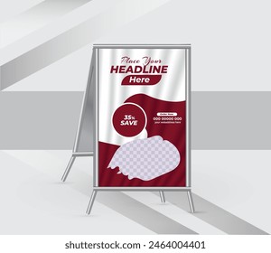 fast food menu a frame signs template design