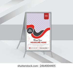 fast food menu a frame signs template design