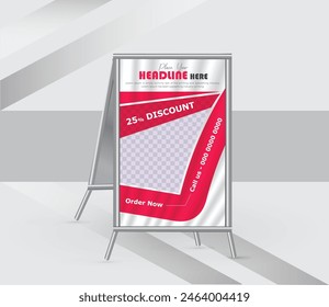 fast food menu a frame signs template design