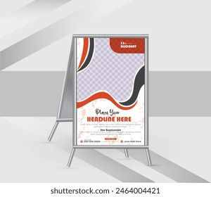 fast food menu a frame signs template design
