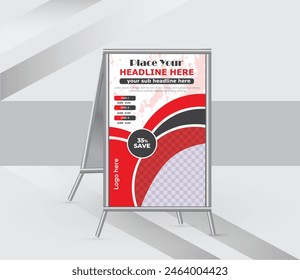 fast food menu a frame signs template design