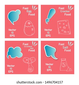 Fast food menu. frame - wreath. Isolated vector pattern.