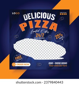 Fast Food menu and restaurant business marketing social media banner design template.