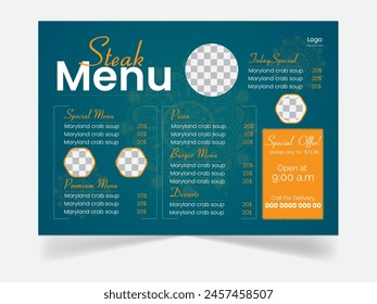 Fast food menu. Restaurant fast food cafe menu template flyer. Fast food restaurant menu board vector template. Fast food restaurant menu board vector template.